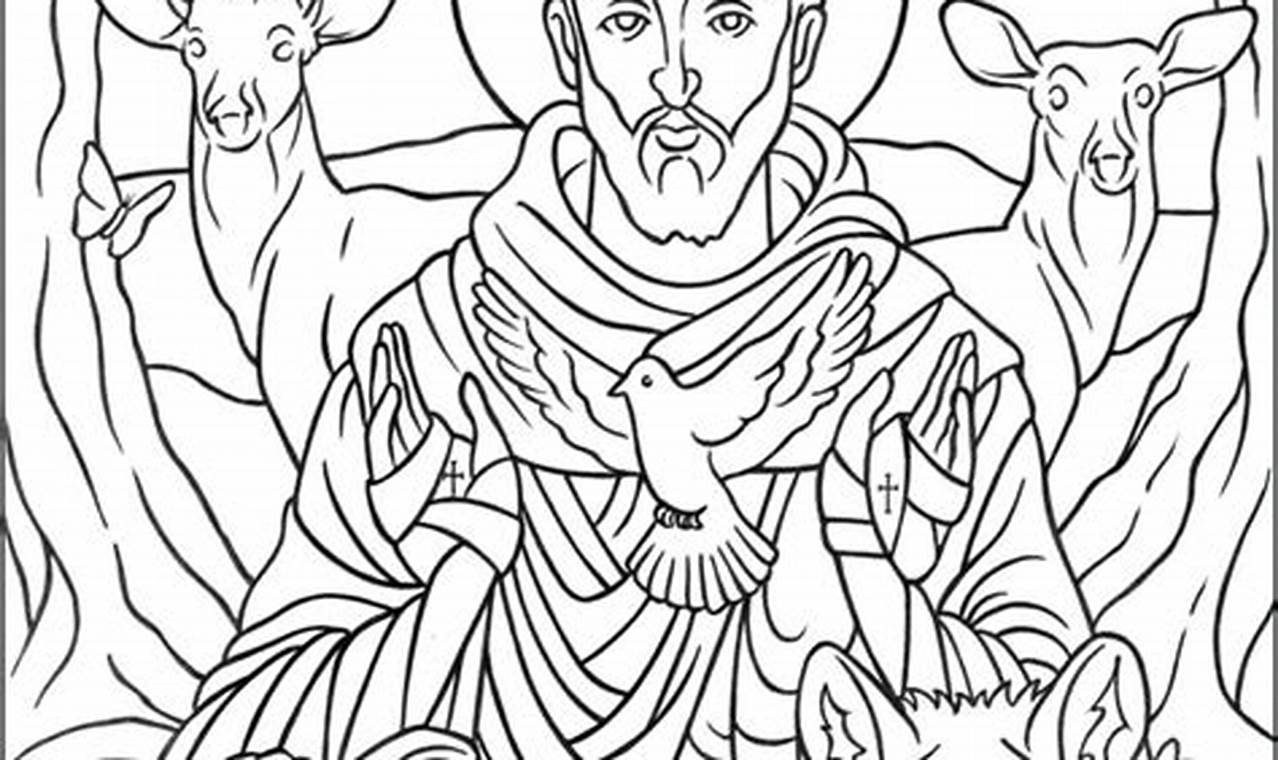 Explore the Saintly Art: Catholic Saints Coloring Pages