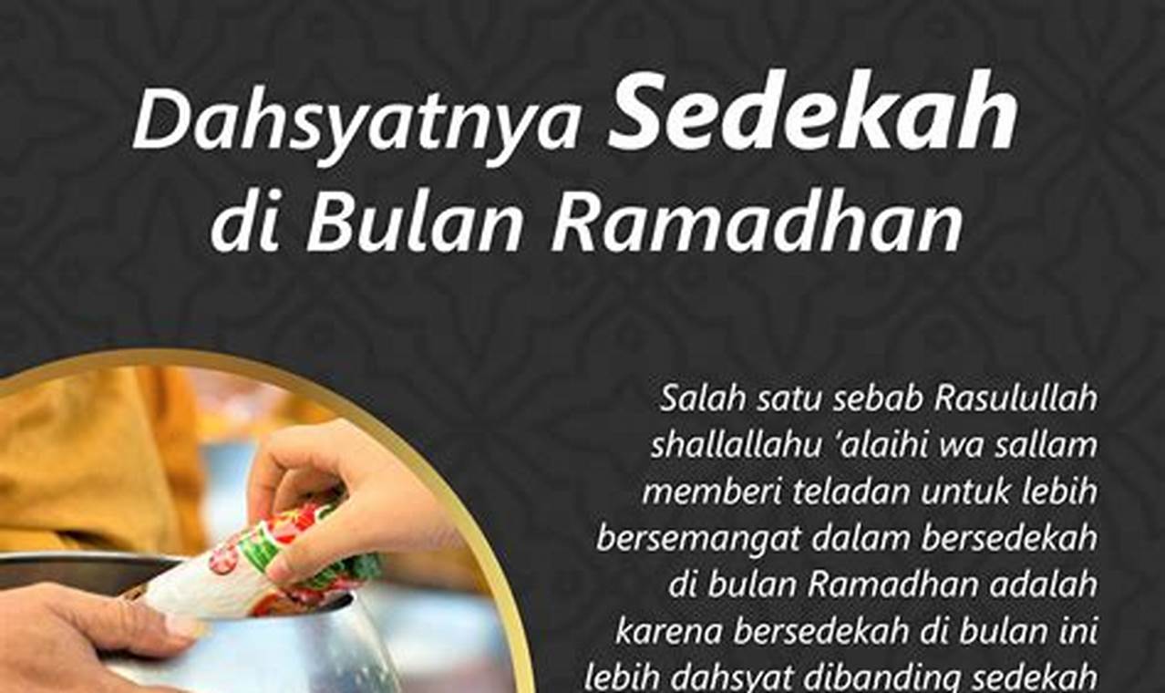 Sedekah Dahsyat di Bulan Ramadhan, Rahasia Rezeki Berlimpah!