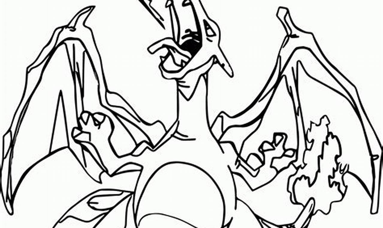 Charizard Colouring Page