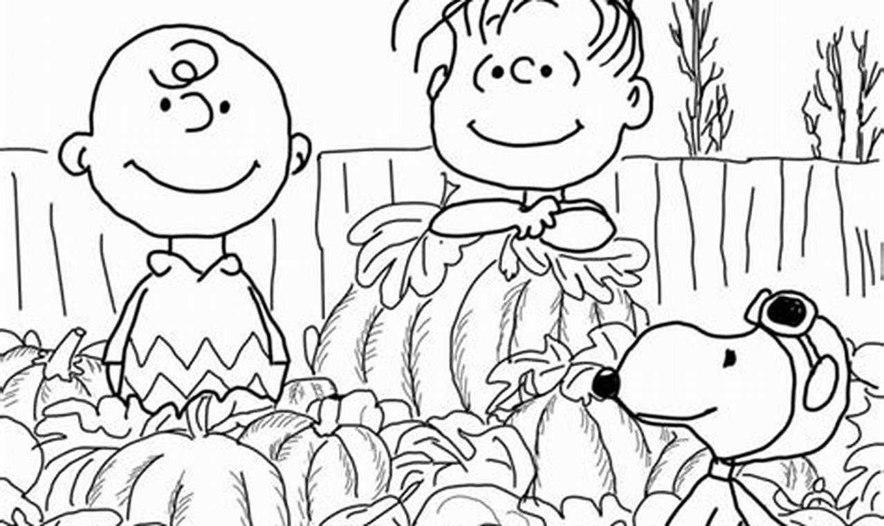 Exclusive Charlie Brown Coloring Pages for a Festive Thanksgiving