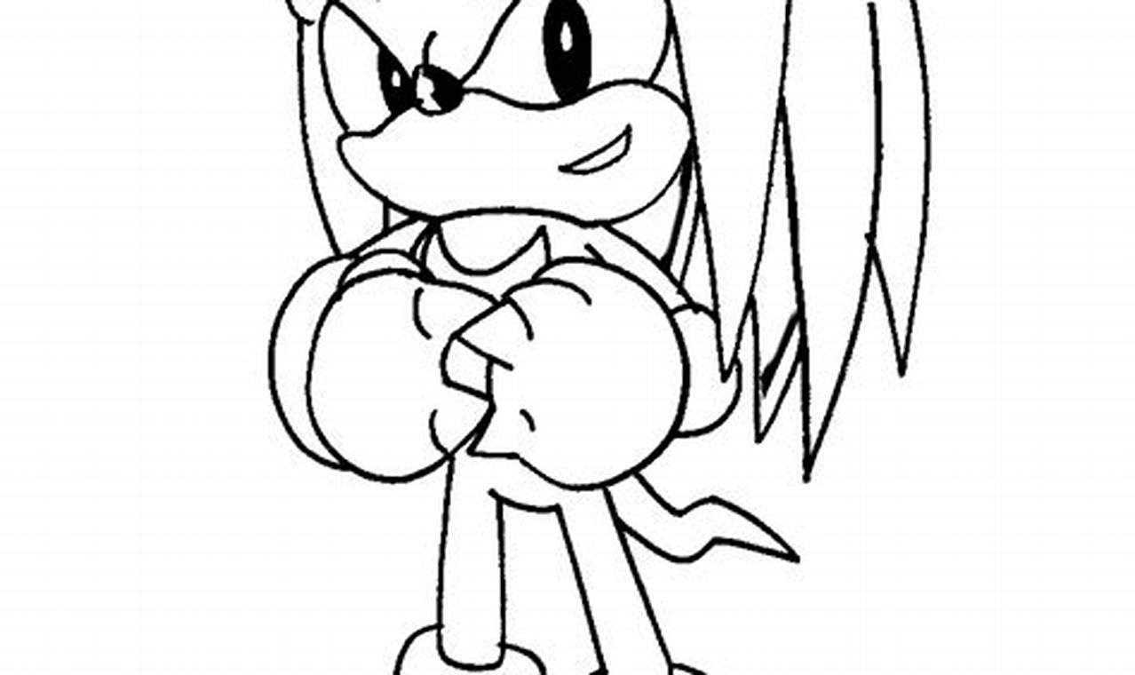 Unleash Your Creativity: Classic Knuckles Coloring Pages for Sonic Fans