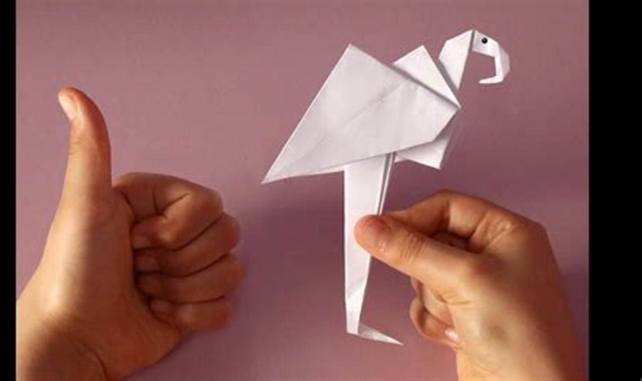 comment faire un flamant rose en origami