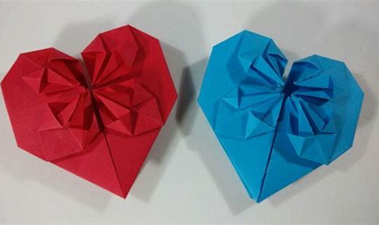 como se ase un corazon de origami