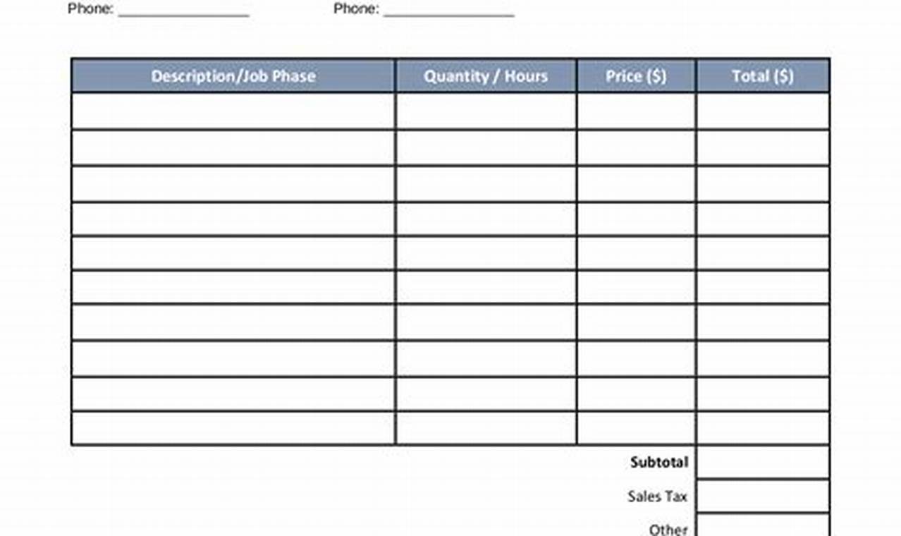 Construction Invoice in Word: A Comprehensive Guide to Creating Professional Documents