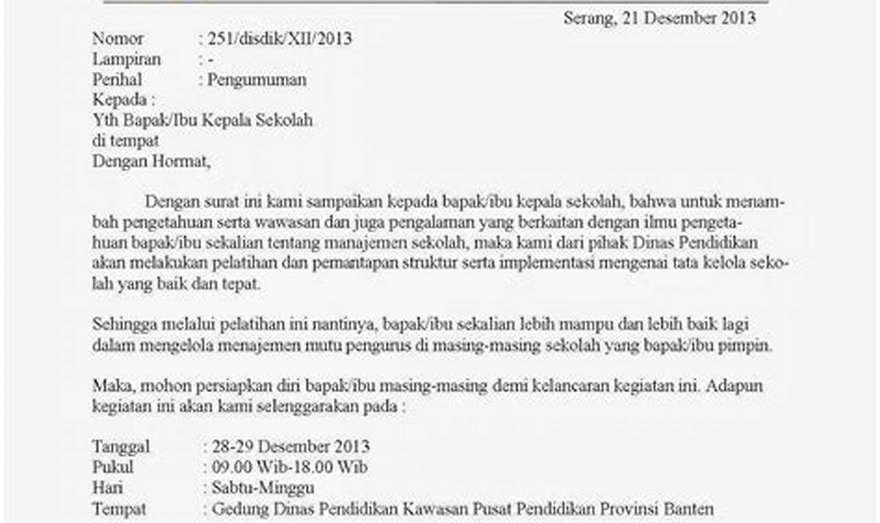 Temukan Rahasia Contoh Surat Dinas yang Efektif: Panduan Lengkap