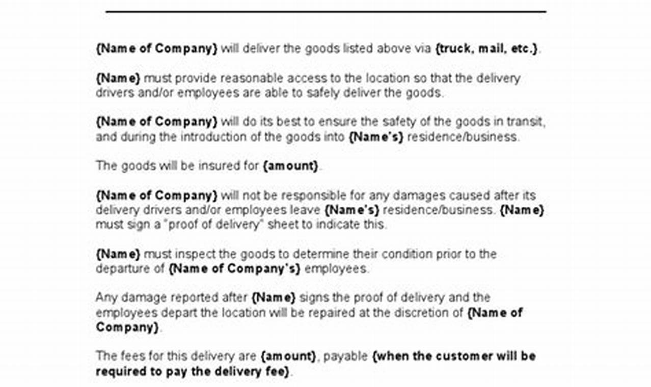 Essential Elements of a Robust Courier Service Agreement