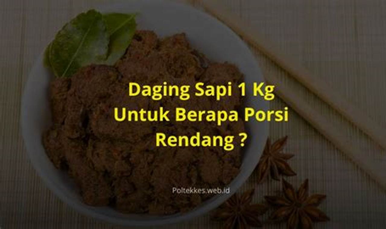 Takaran Daging Sapi 1 Kg: Berapa Porsi Rendang yang Dihasilkan?