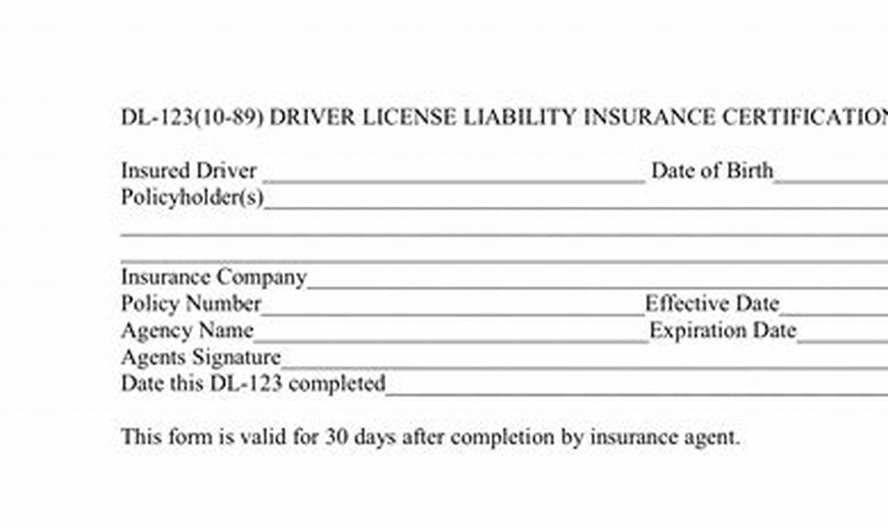 DL-123 Insurance Form: A Comprehensive Guide for Students