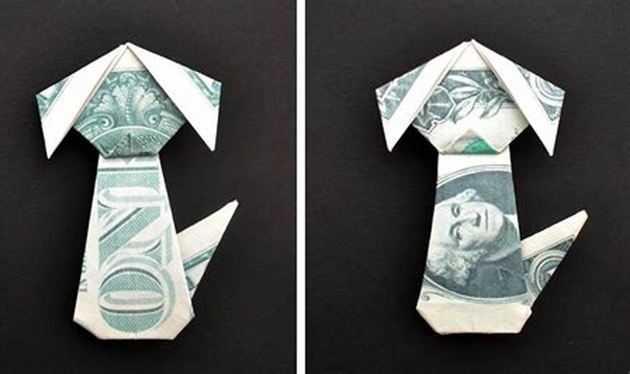 dollar bill origami dog bone