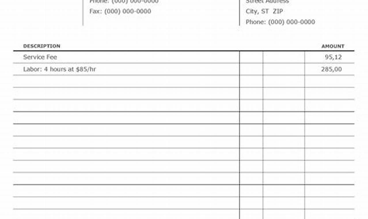 Easy-to-Use Simple Invoice Template: A Convenient Solution for Your Business