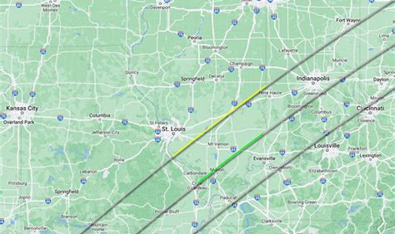 Eclipse 2024 Path Of Totality Map Illinois