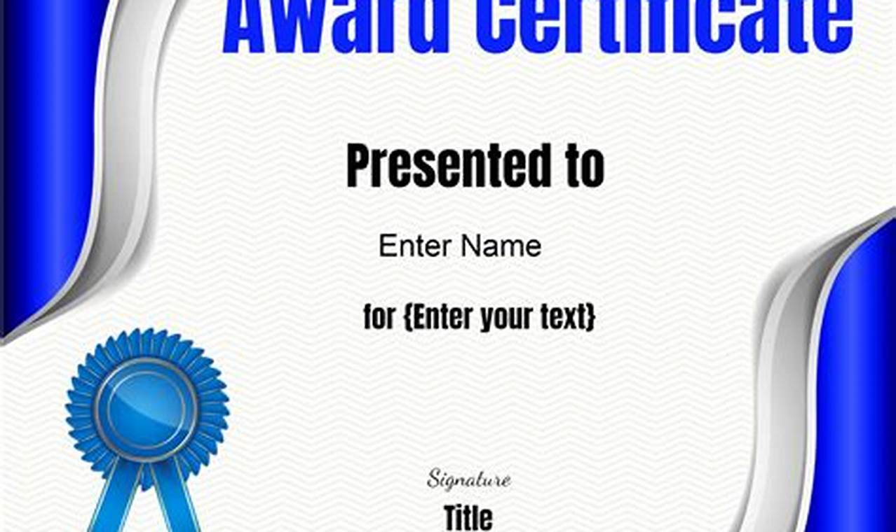 Editable Certificate Template: A Guide to Creating Professional and Customized Certificates