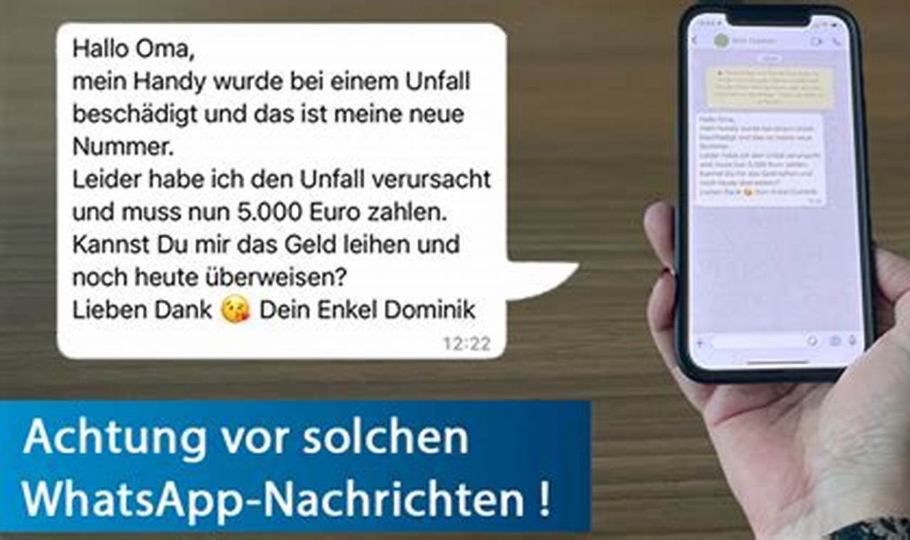 Enkeltrick per WhatsApp melden: So schützen Sie sich vor Betrug