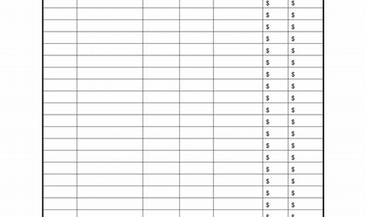 Equipment List Template: A Comprehensive Guide