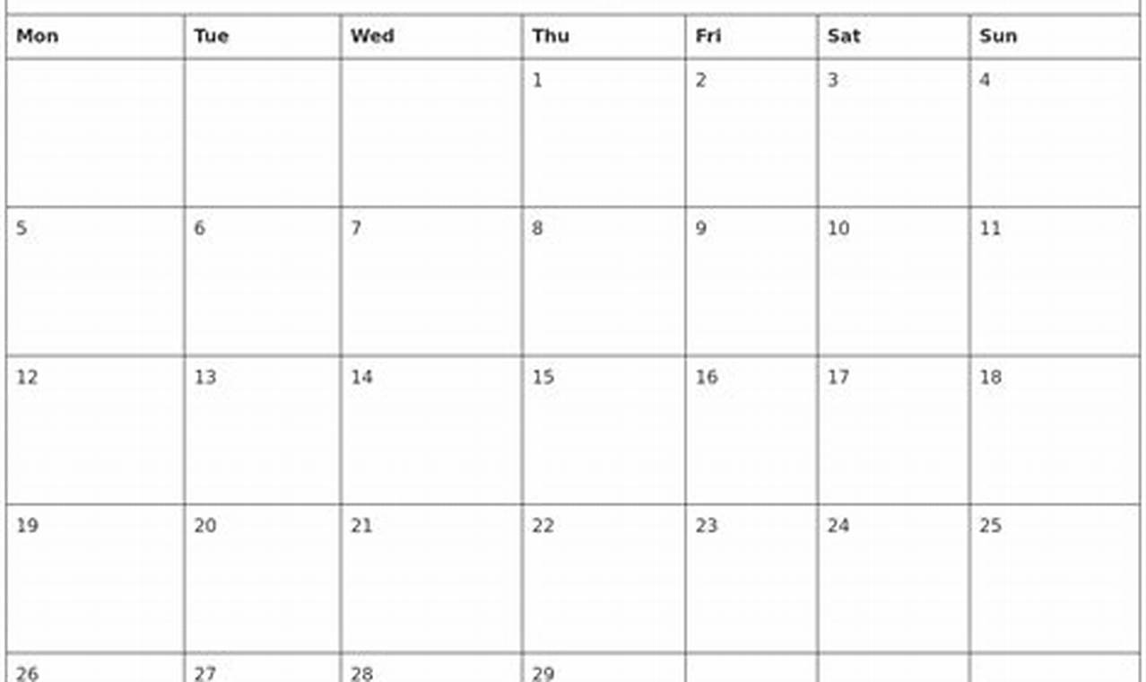 February 2024 Calendar Printable Blank