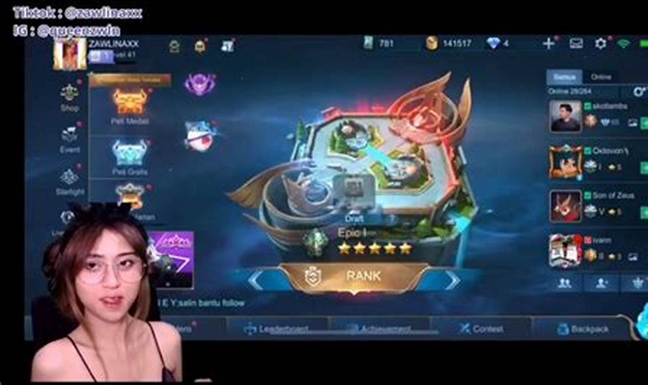 gamers cantik mobile legend