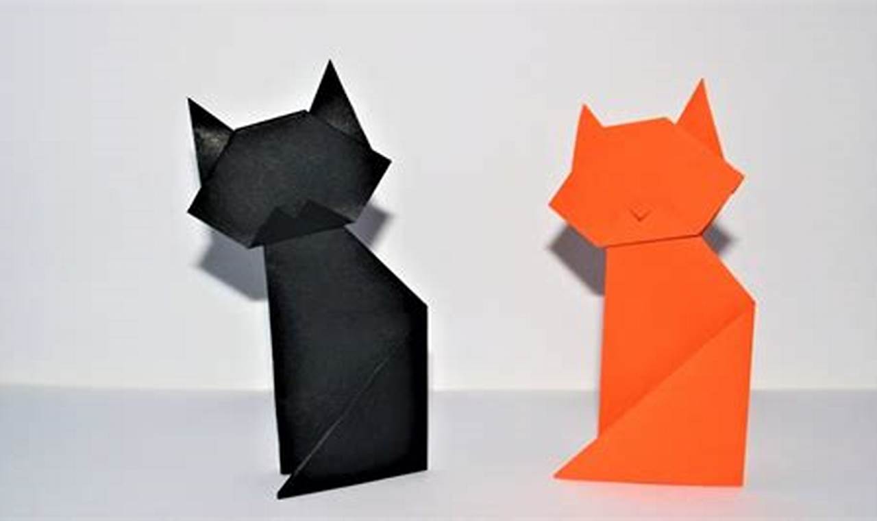 gatto gattino origami facili