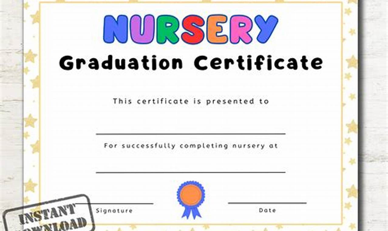 Discover the Secrets to Finding the Perfect Graduation Certificate Nursery