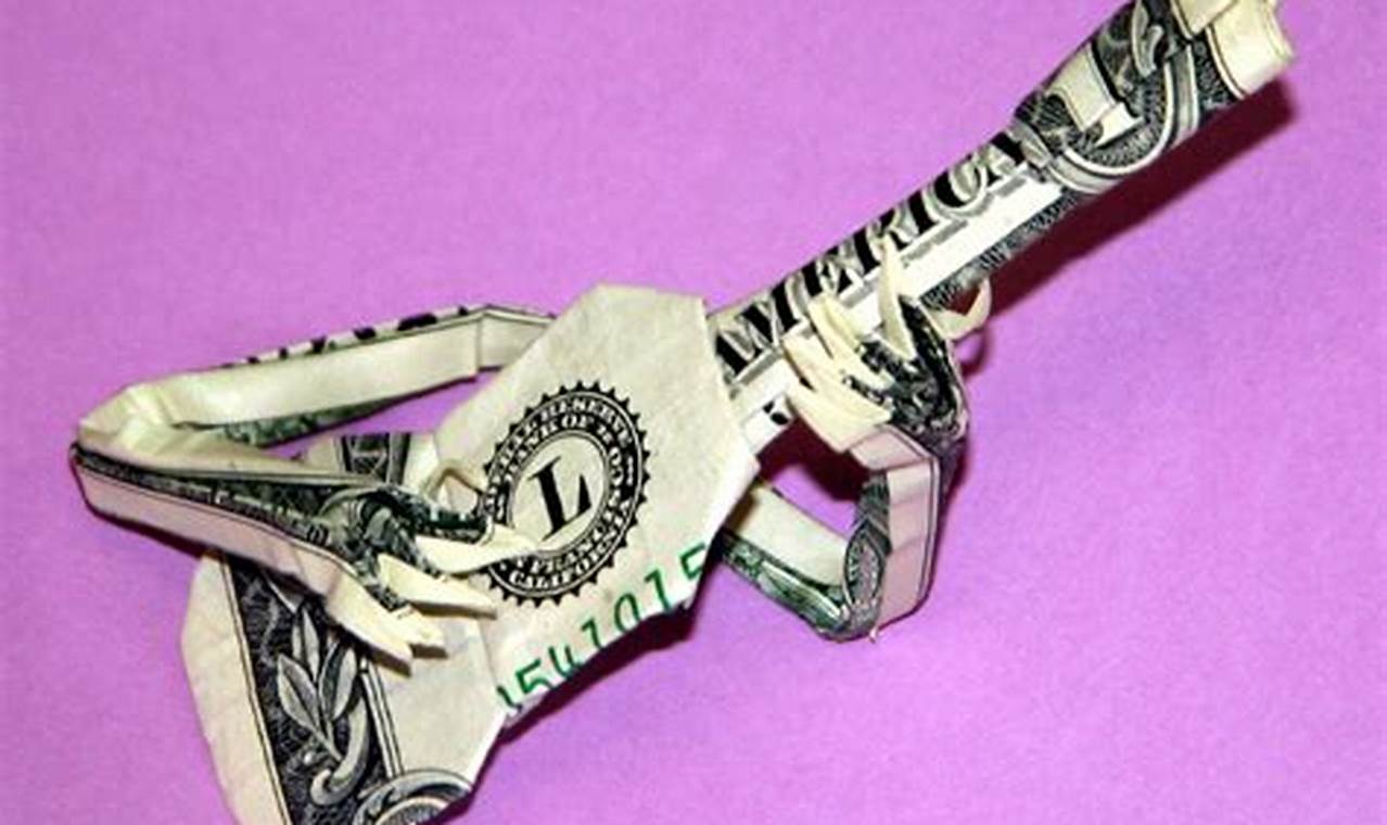 guitar dollar bill origami instructions