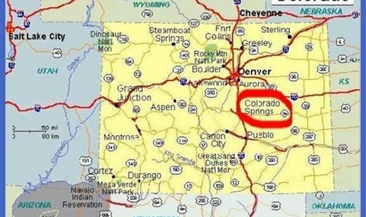 How to Determine the Distance Between Canon City and Colorado Springs