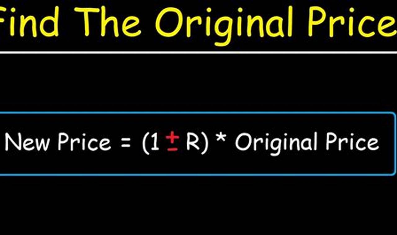 How to Calculate the Original Price After Discount: A Comprehensive Guide