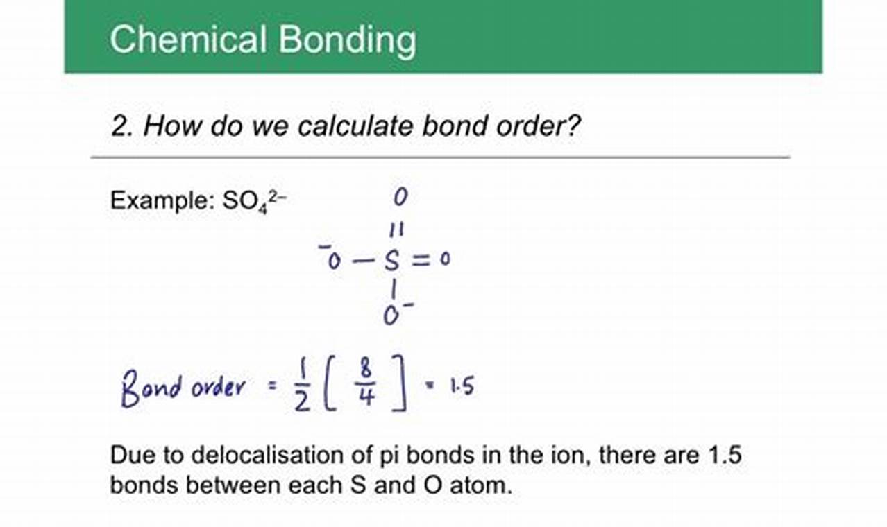 How to Calculate Bond Order: A Comprehensive Guide
