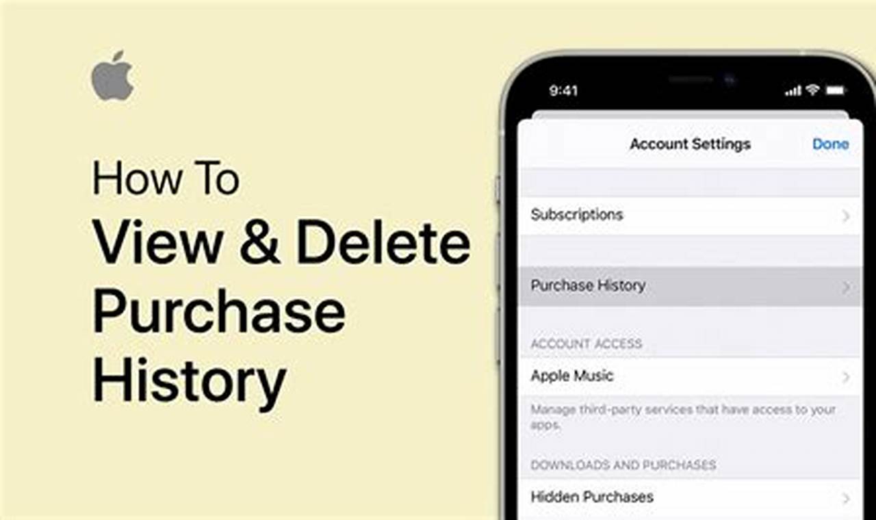 how to delete app purchase history on iphone
