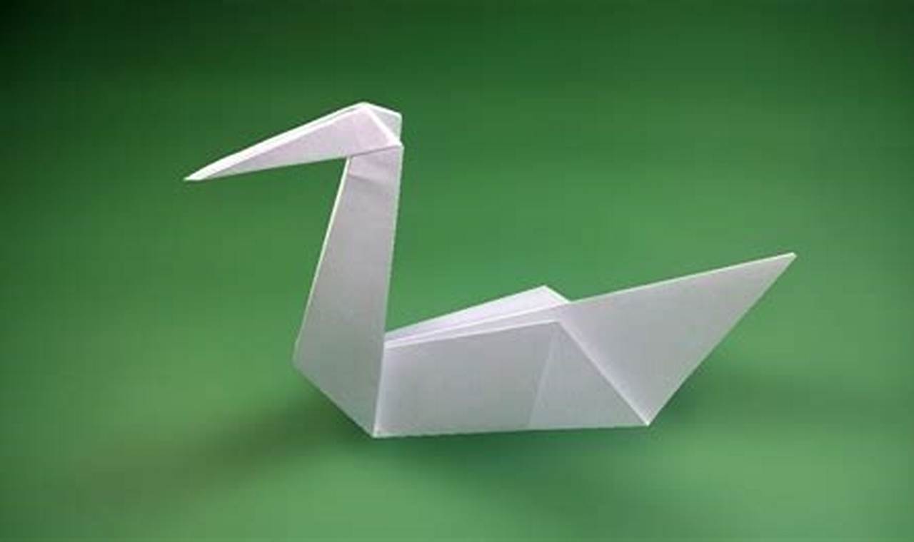 how to make a swan origami with rectangle paper