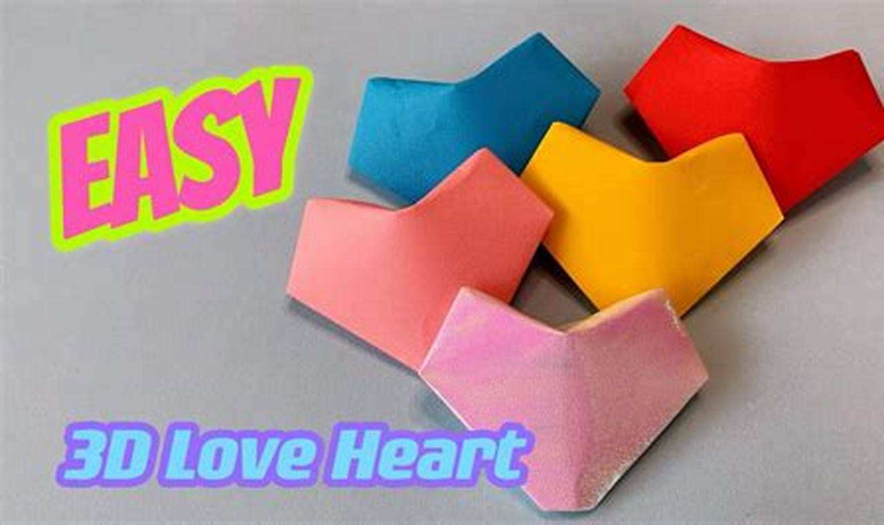 how to make an origami blow up heart