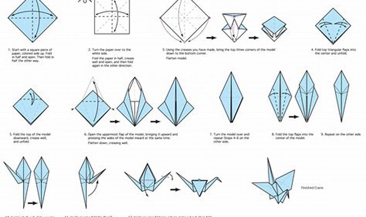 how to make an origami crane out of a post it