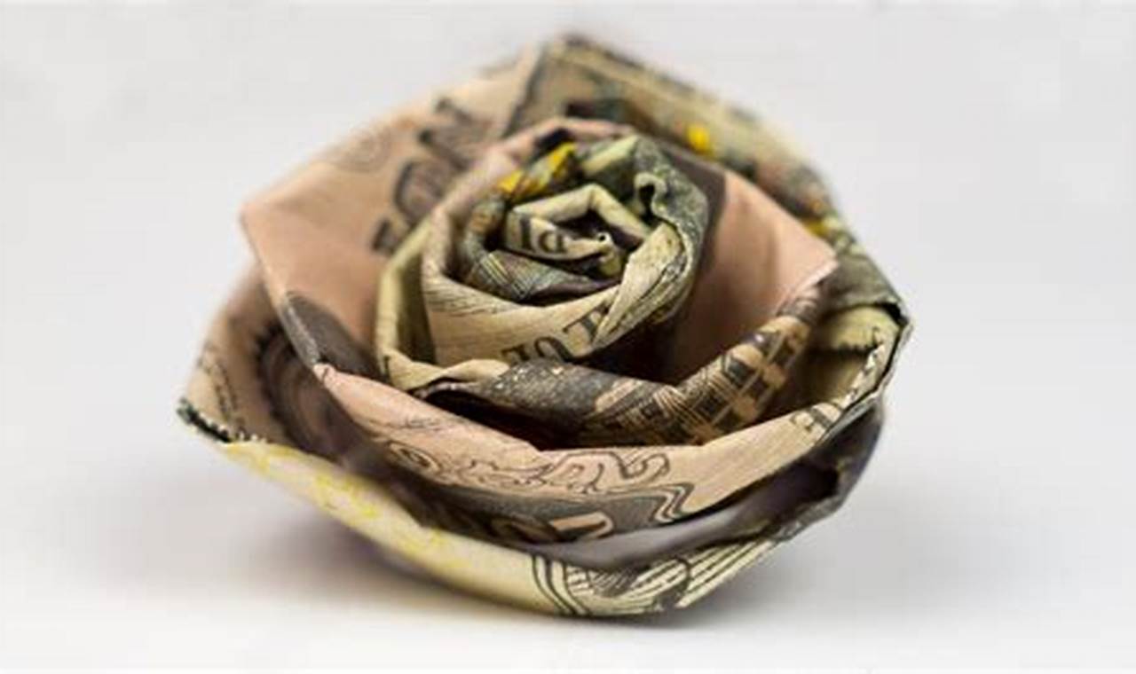 how to make origami rose with dollar bills