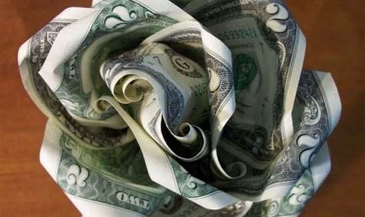 how to make origami rose with money