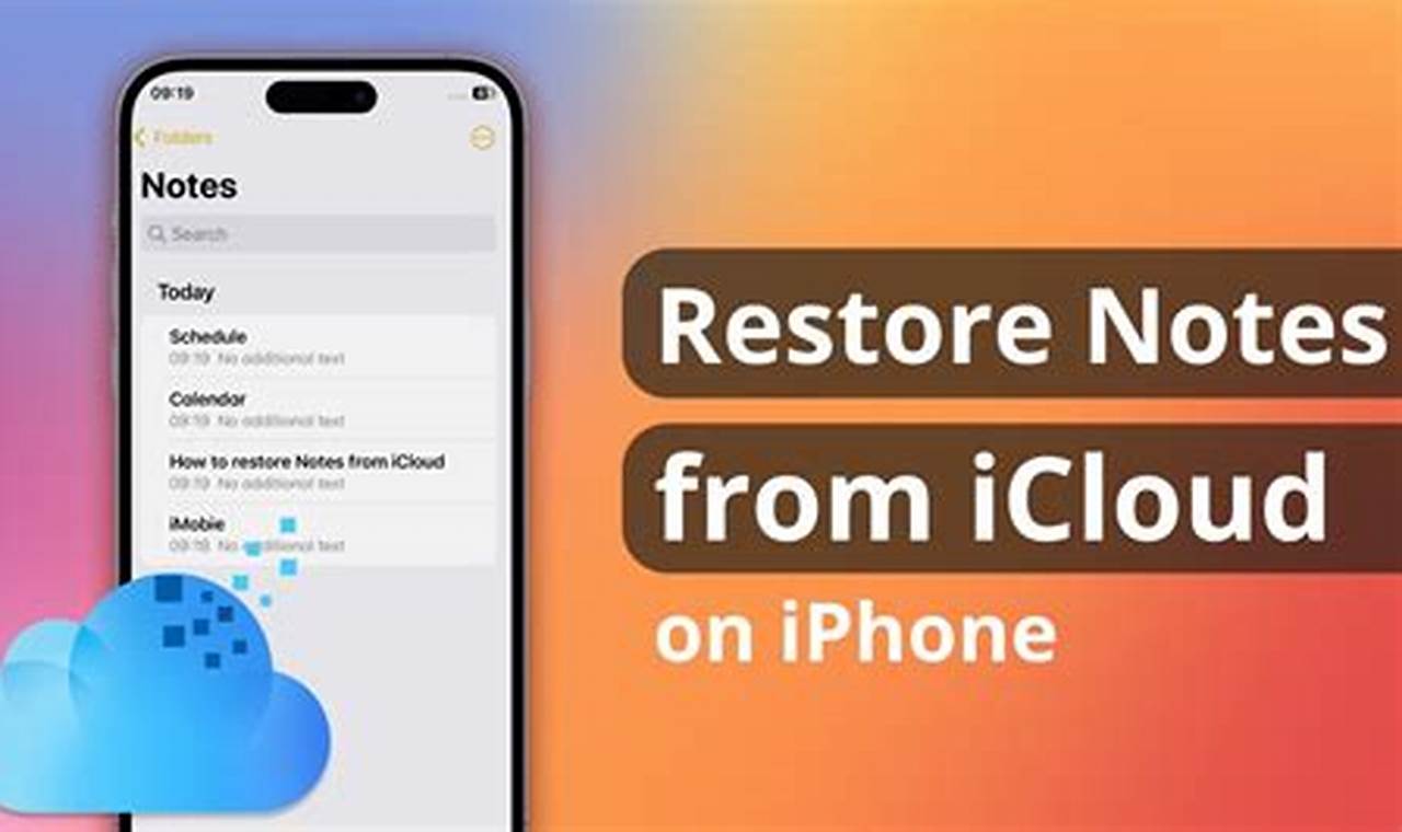 how to restore notes app on iphone