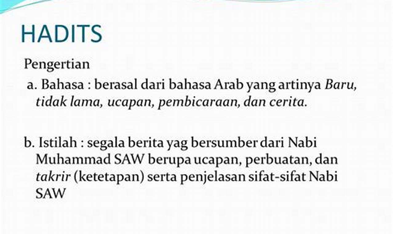 Menyelami Pengertian Hadis: Dari Etimologi hingga Terminologi