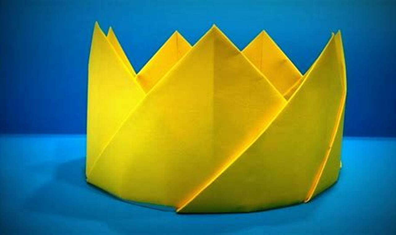 kings crown origami box