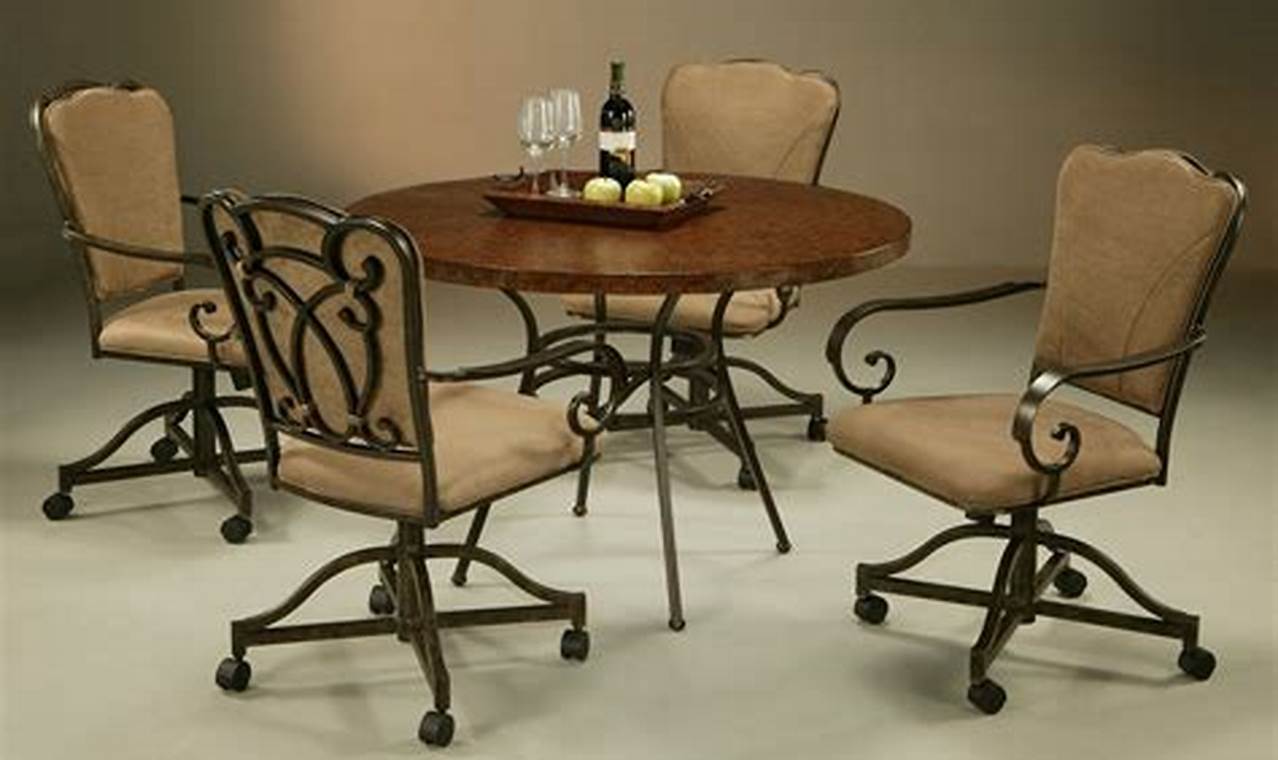 Kitchen Table and Chairs with Casters: A Guide to Choosing the Perfect Set
