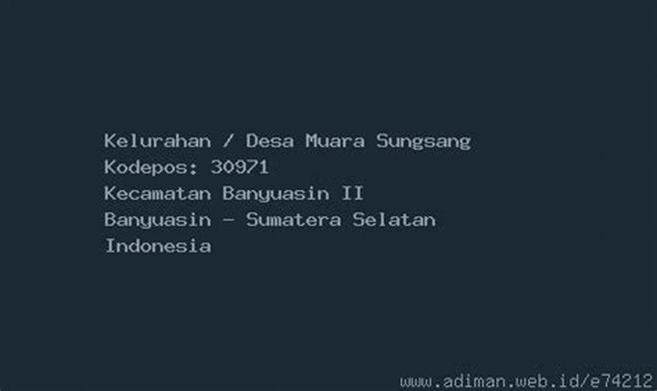 Kode Pos Kamal Muara: Panduan Lengkap untuk Lokasi Strategis di Jakarta Utara
