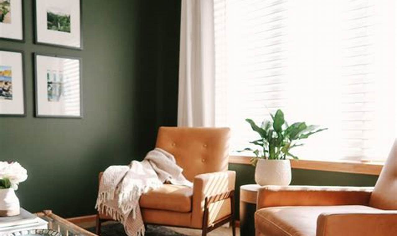 living room green paint