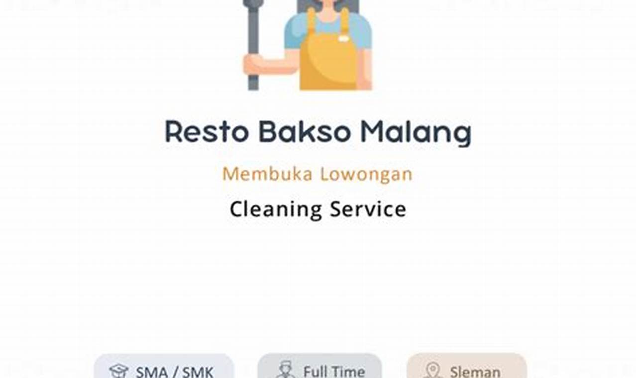 lowongan cleaning service di malang