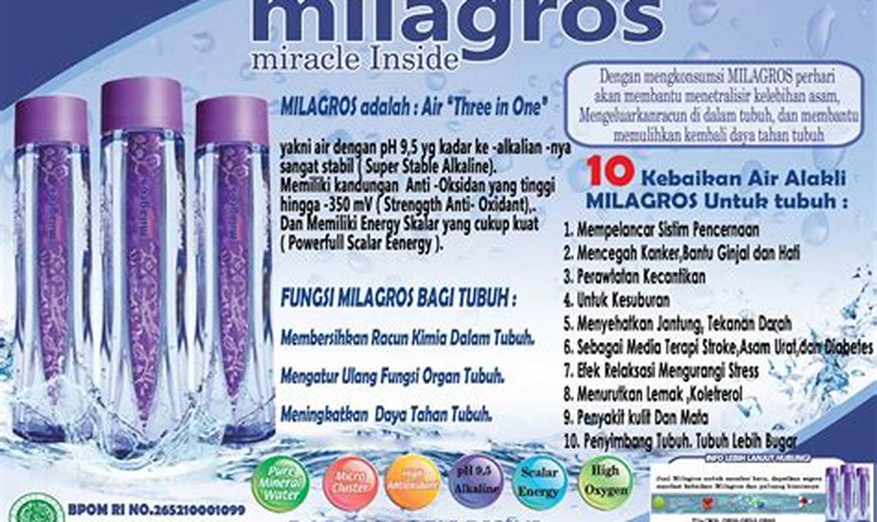 10 Manfaat Air Milagros yang Jarang Diketahui untuk Kesehatan