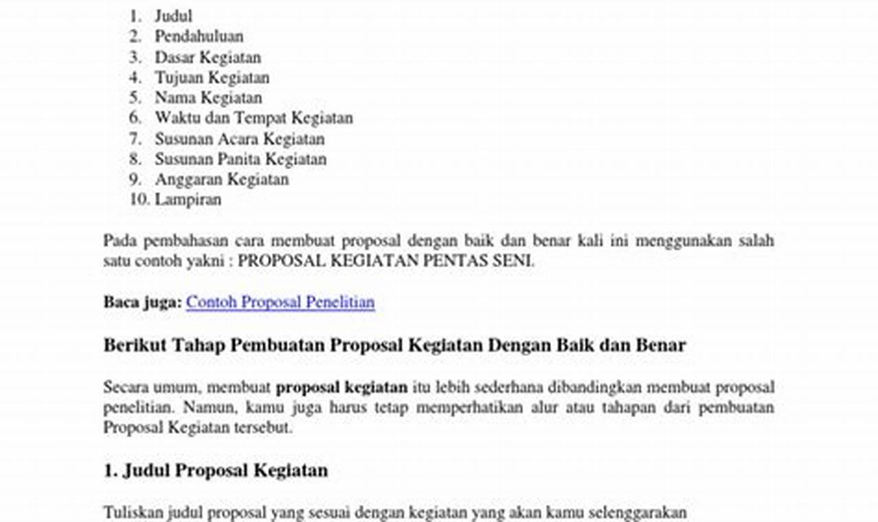 Panduan Lengkap: Membuat Proposal Kegiatan yang Menarik dan Efektif