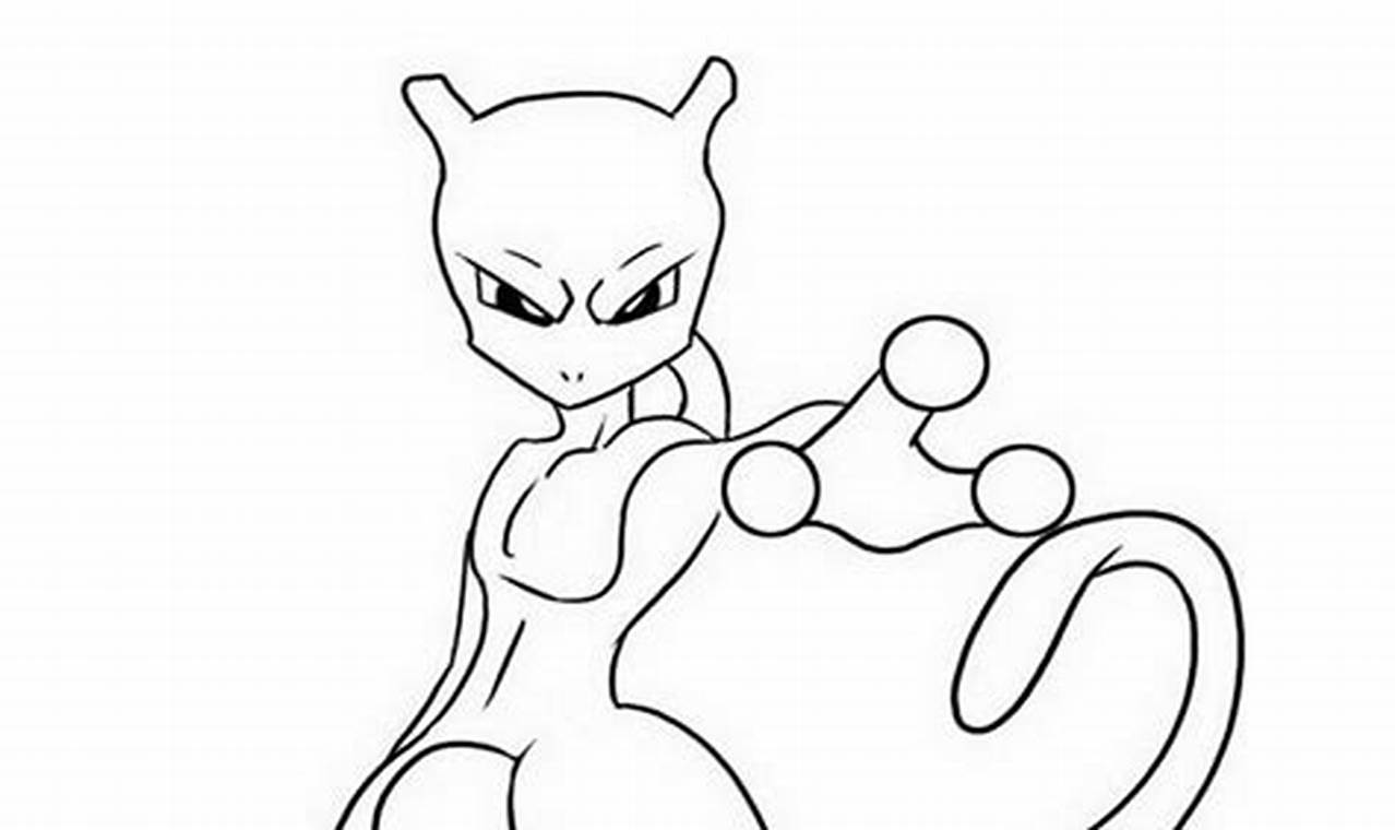 Mewtwo Coloring Page