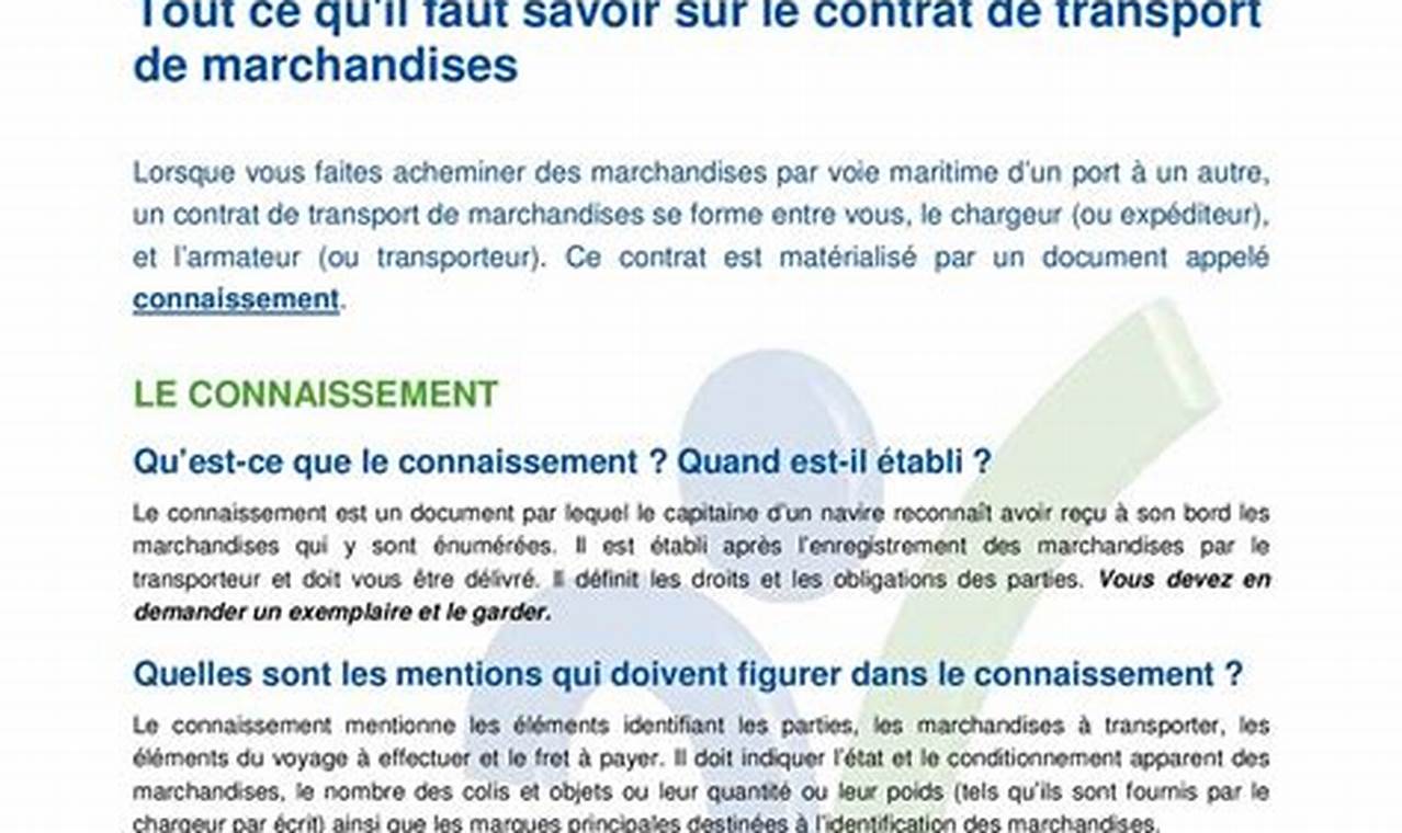 Modèle de contrat de livraison de marchandises en France