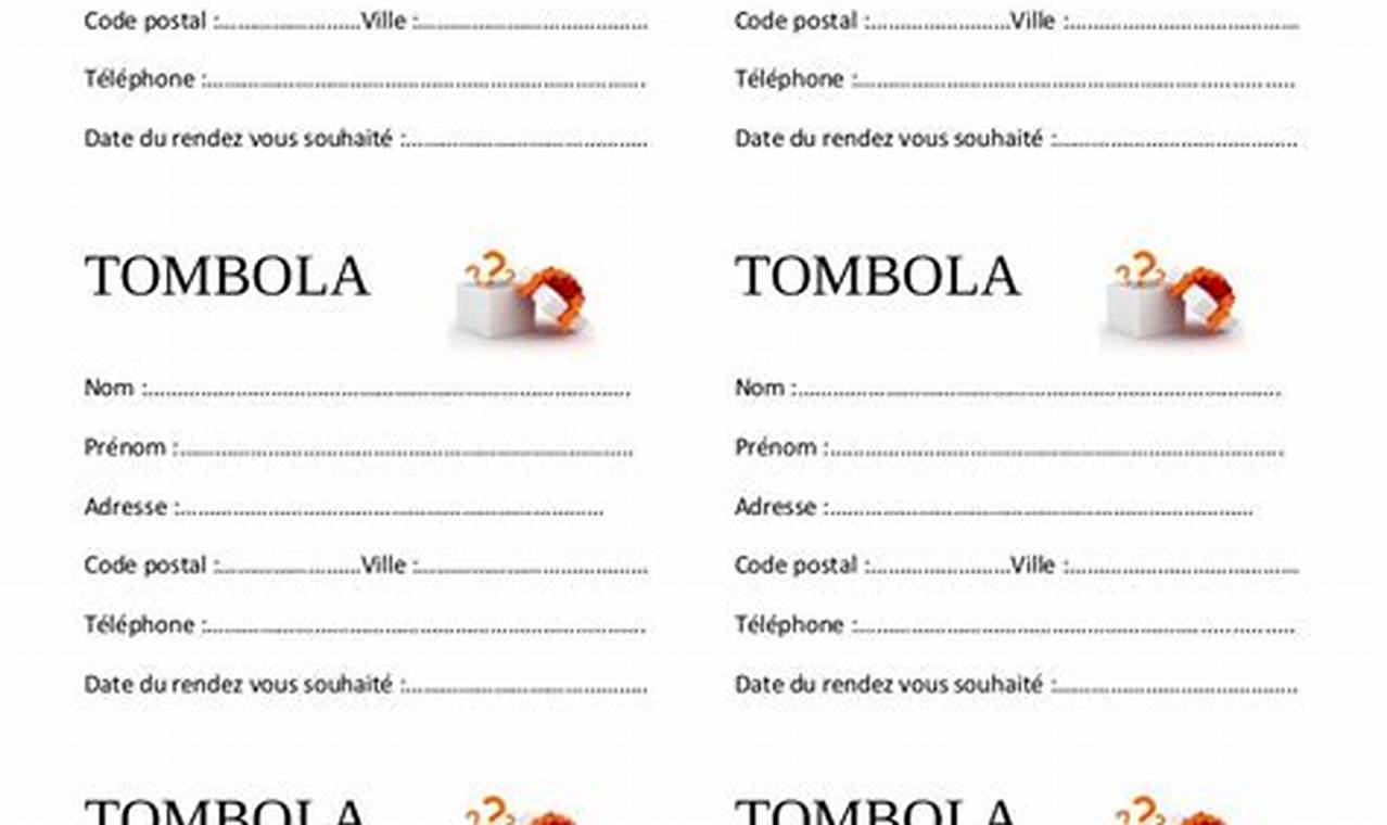 Modèle de tombola gratuit : Créez facilement votre propre tombola