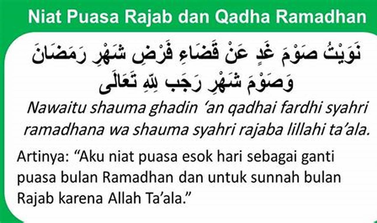 Rahasia Niat Puasa Qadha Ramadhan dan Rajab yang Belum Terungkap