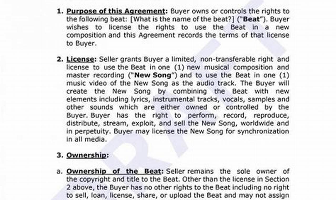 What is a Non-Exclusive Beat Contract?