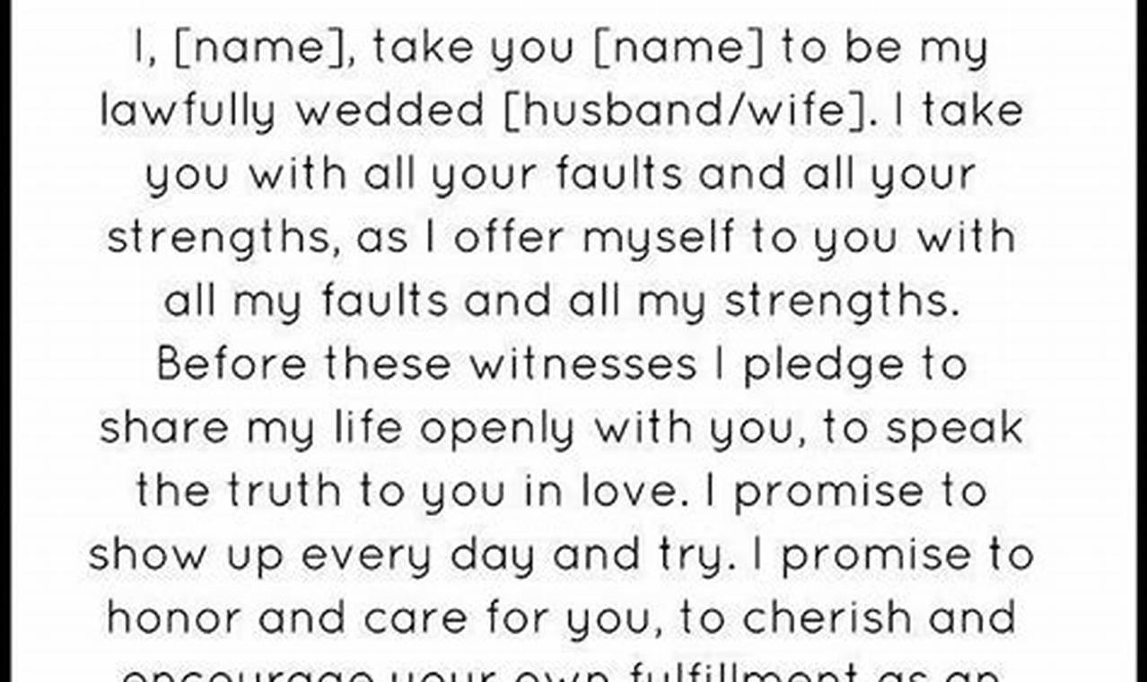 Unveiling the Beauty of Non-Traditional Wedding Vows: A Guide to Creating Unique and Heartfelt Promises