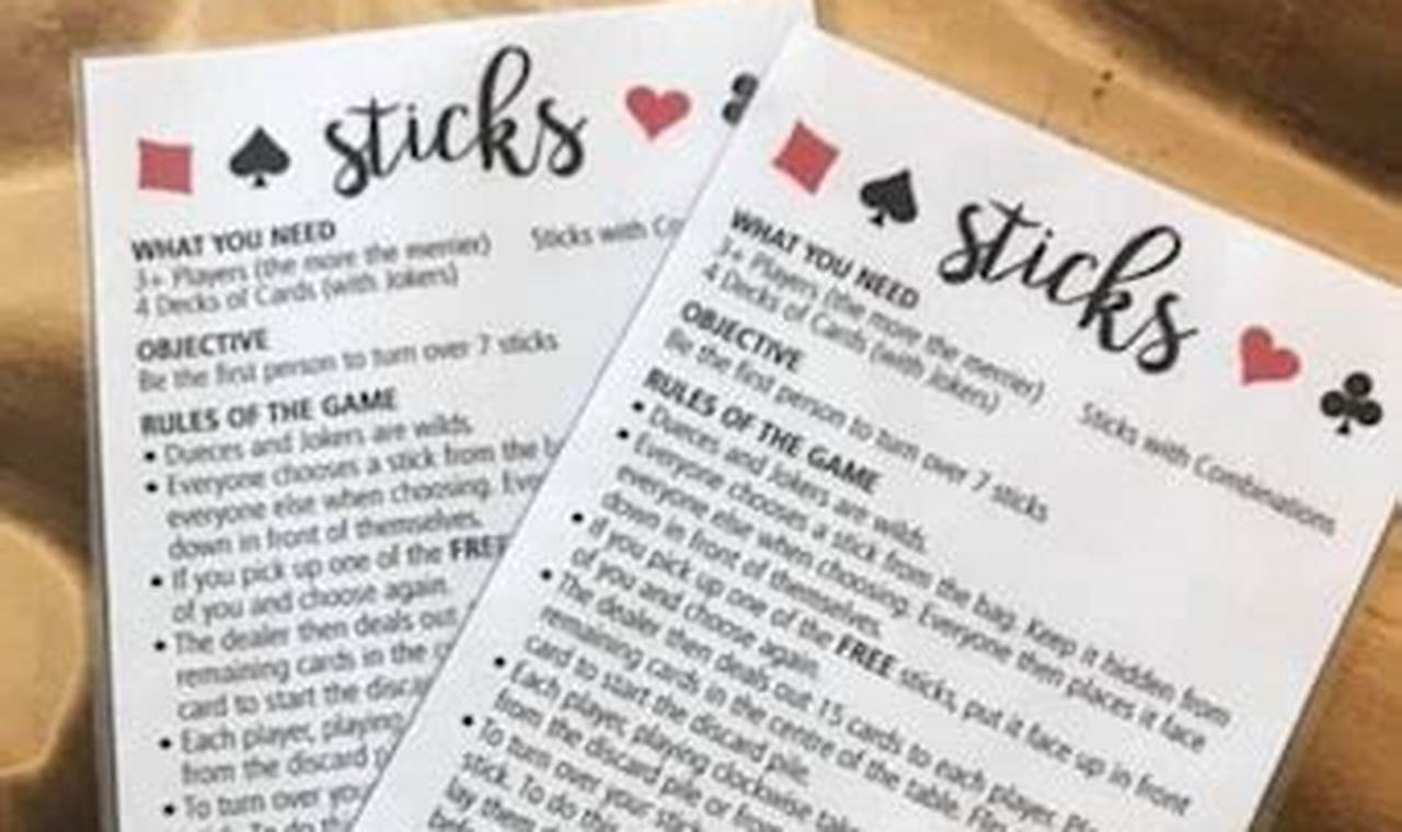 Sticks Card Game: Master the Official Rules for Strategic Play