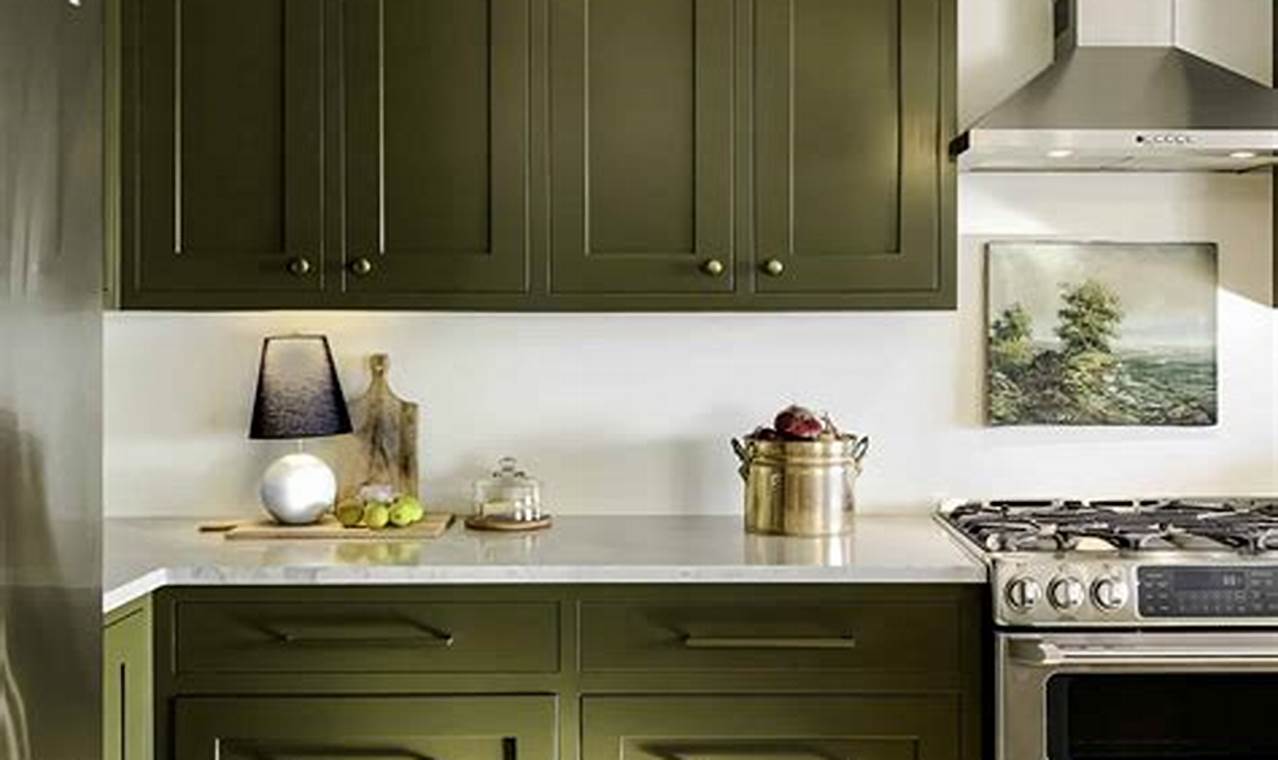 olive green kitchen cabinets