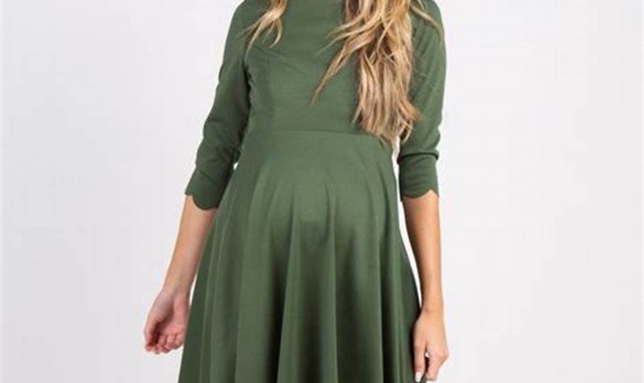 Uncover the Allure of Olive Green Maternity Dresses: Discover Style and Comfort Today!